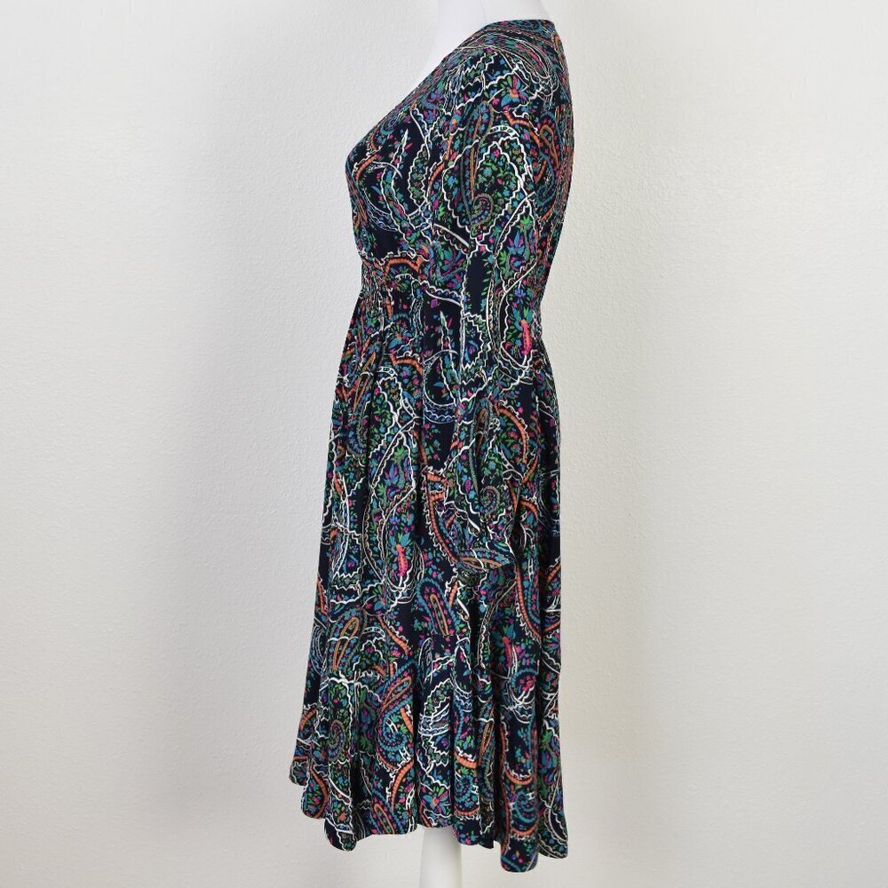 Maeve Maplewood Paisley Long Sleeve Dress - S - Picture 8 of 9